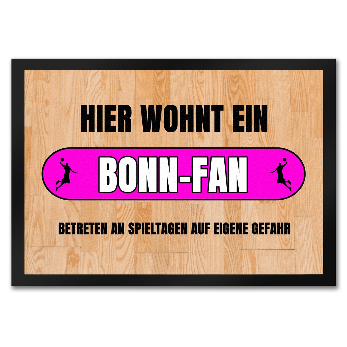 Hier wohnt ein Bonn-Fan Fußmatte in 35x50 cm mit Turnhallenboden Motiv