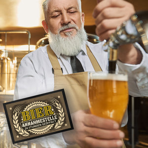 Fußmatte Bier Annahmestelle - 24 Stunden geöffnet und Biermotiven