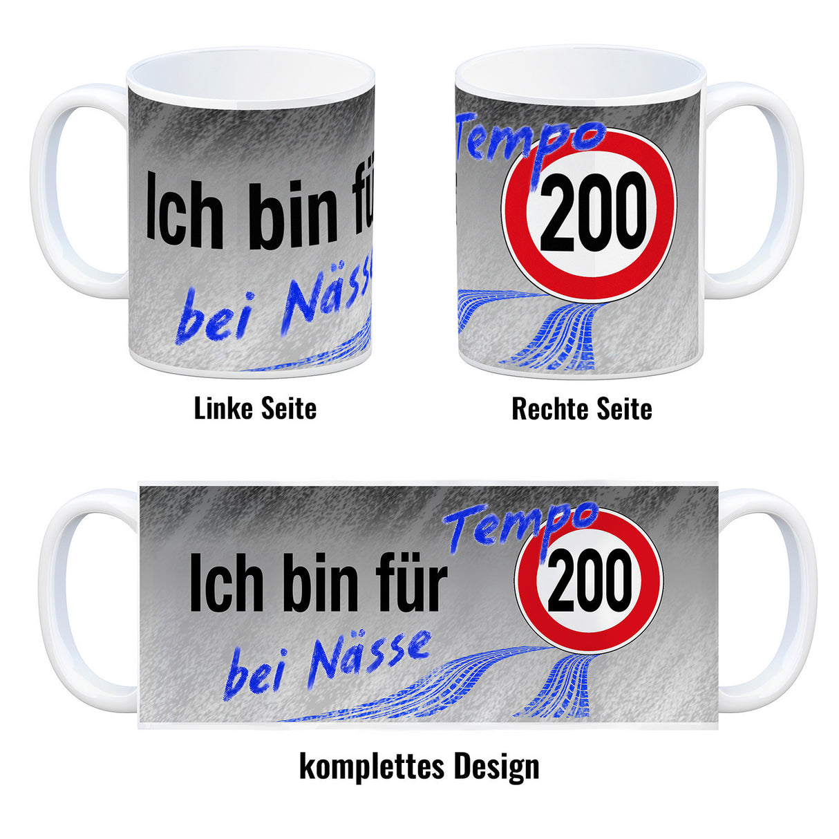 Kaffeebecher gegen Tempolimit - für 200 km/h bei Nässe auf Autobahn