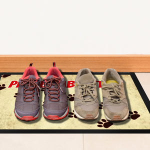 Fußmatte mit Motiv Pfoten Abtreten! Für Hunde und Gäste mit schmutzigen Schuhen