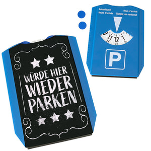 Würde hier wieder Parken Parkscheibe mit Eiskratzer und 2 Einkaufswagenchips