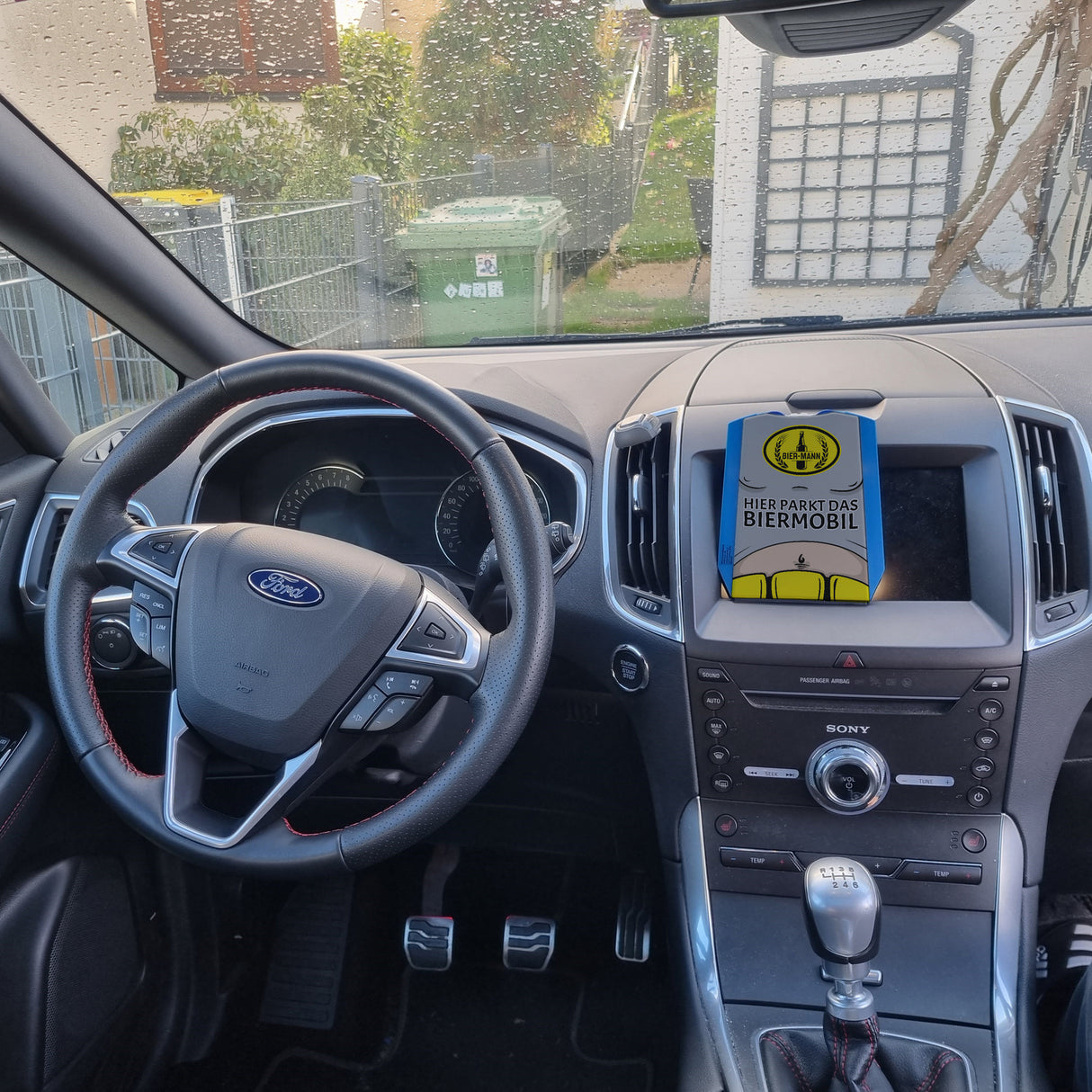 Hier parkt das Biermobil Parkscheibe mit 2 Einkaufswagenchips Bierbauch