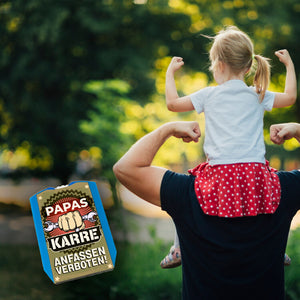 Papas Karre Anfassen Verboten Parkscheibe mit Werkzeug Motiv Einkaufswagenchips