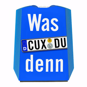 Was CUX DU denn? Parkscheibe mit Kennzeichenmotiv und 2 Einkaufswagenchips