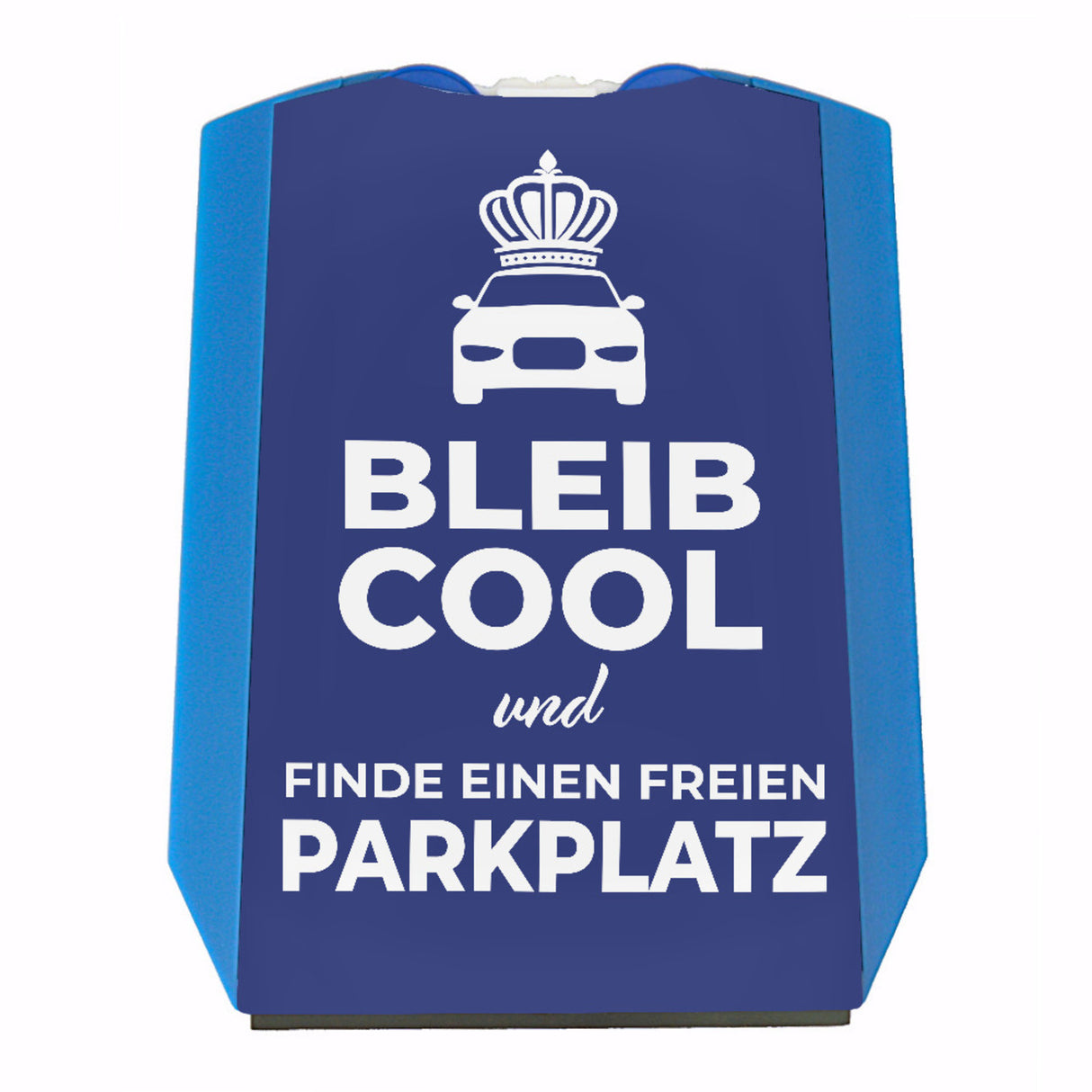 Bleib cool und finde einen freien Parkplatz Parkscheibe mit 2 Einkaufswagenchips