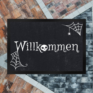 Willkommen Halloween Fußmatte mit grusligen Motiven
