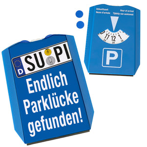 SU-PI endlich Parklücke gefunden! Parkscheibe mit 2 Einkaufswagenchips