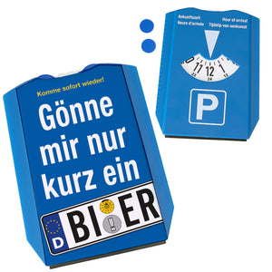 Gönne mir nur kurz ein Bier Parkscheibe mit 2 Einkaufswagenchips für Biertrinker