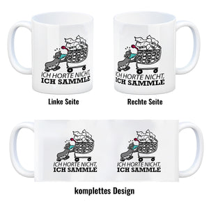 Ich horte nicht, ich sammle Kaffeebecher mit Seeleopard und Toilettenpapier
