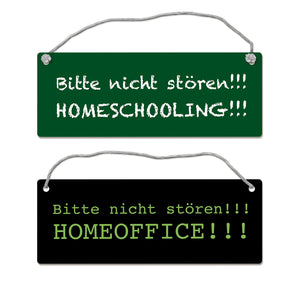 Wendeschild mit Kordel Für Familien, die im Homeoffice arbeiten und ihre Kinder zu Hause unterrichten müssen. Das Hängeschild ist perfekt für Türen oder Wände geeignet.