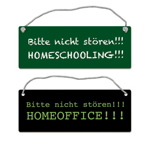 Wendeschild mit Kordel Für Familien, die im Homeoffice arbeiten und ihre Kinder zu Hause unterrichten müssen. Das Hängeschild ist perfekt für Türen oder Wände geeignet.