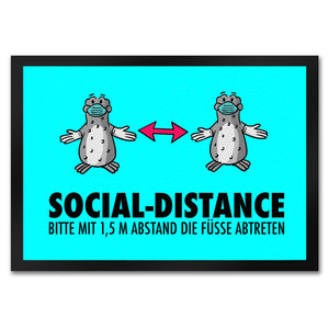 Social-Distance Fußmatte mit Seeleoparden für die Abstandsregelung