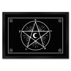 Fußmatte mit Pentagramm im coolen Halloween Design -Weiß