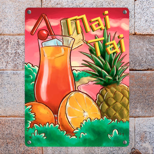 Mai Tai Metallschild - the Cocktail Series mit Retro Motiv