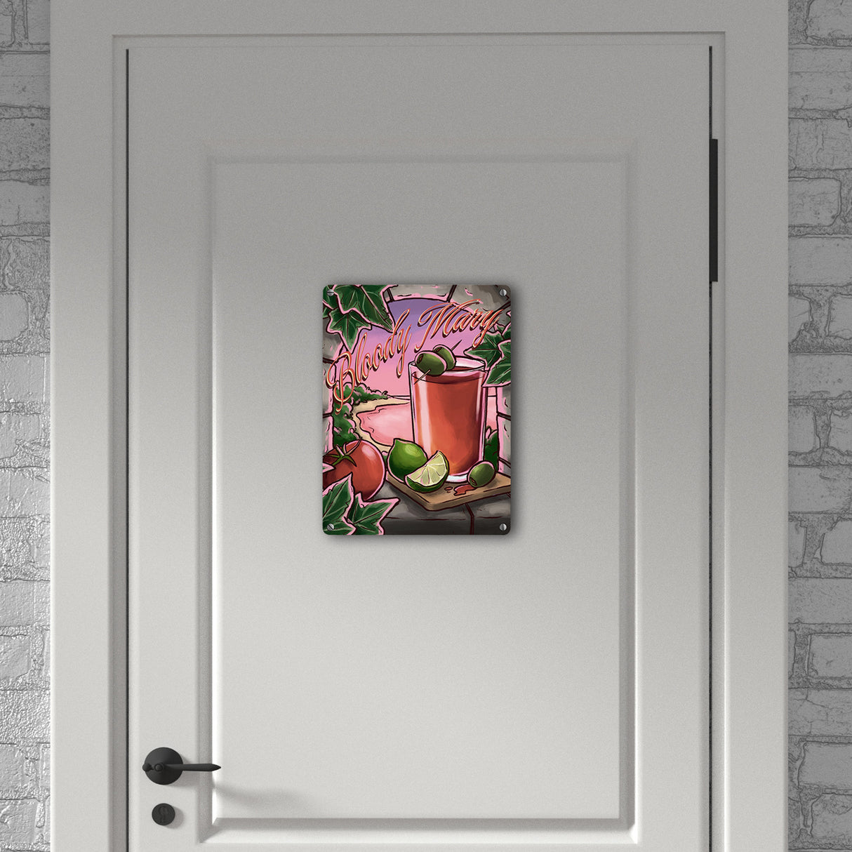 Bloody Mary Metallschild - The Cocktail Series - mit Retro Drink Motiv