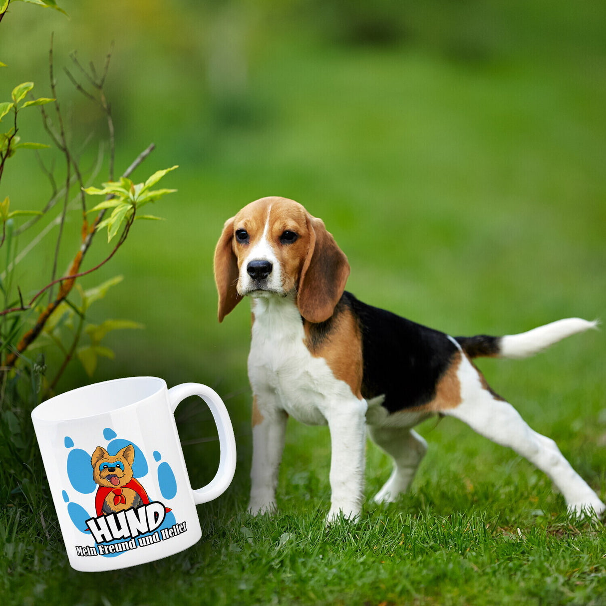 Kaffeebecher mit Superhelden - Yorkshire Terrier - Hund mein Freund und Helfer