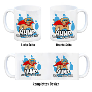 Kaffeebecher mit Superhelden - Labrador - Hund mein Freund und Helfer