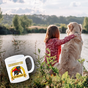 Kaffeebecher mit Superheld - Rottweiler - Lebensretter auf vier Pfoten