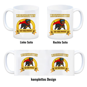 Kaffeebecher mit Superheld - Rottweiler - Lebensretter auf vier Pfoten