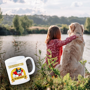 Kaffeebecher mit Superheld - Dogge - Lebensretter auf vier Pfoten