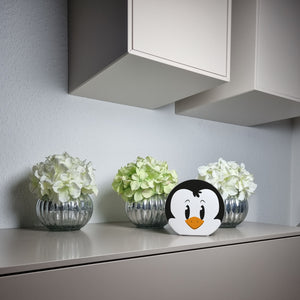 Spardose aus Keramik mit niedlichem Pinguin-Gesicht - für kleine Kinder