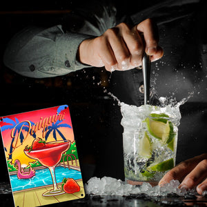 Daiquiri Metallschild - The Cocktail Series - Retro Drink Motiv