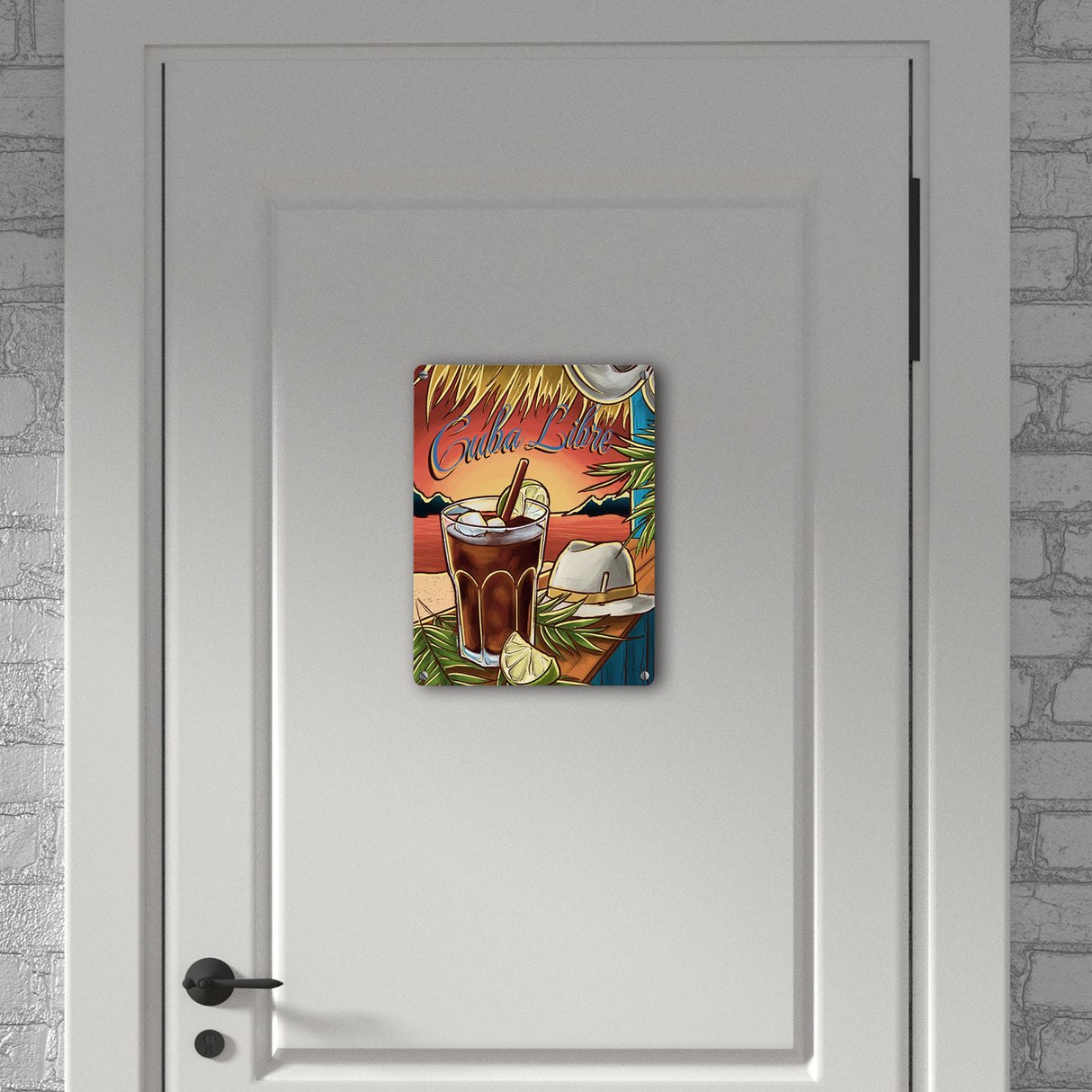 Cuba Libre Metallschild - The Cocktail Series - Retro Drink Motiv