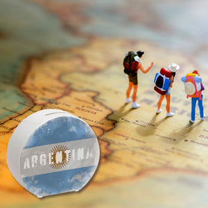 Spardose mit Argentinien-Flagge im Used Look - Sparschwein für Urlauber