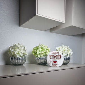 Spardose aus Keramik mit coolem Sonnenbrillenmotiv und Spruch - Shopping Budget