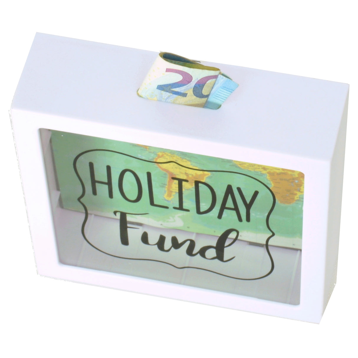 Holiday Fund Weltreise Spardose mit Sichtfenster