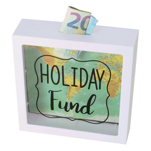 Holiday Fund Weltreise Spardose mit Sichtfenster