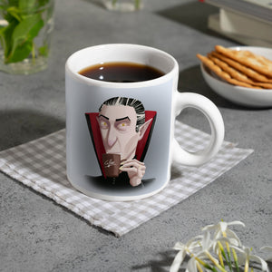 Kaffeebecher mit lustigem Motiv und Spruch - Auch Vampire brauchen Kaffee -