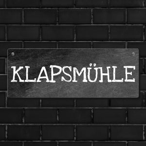 Klapsmühle Metallschild das perfekte Türschild für die Wohnungstüre