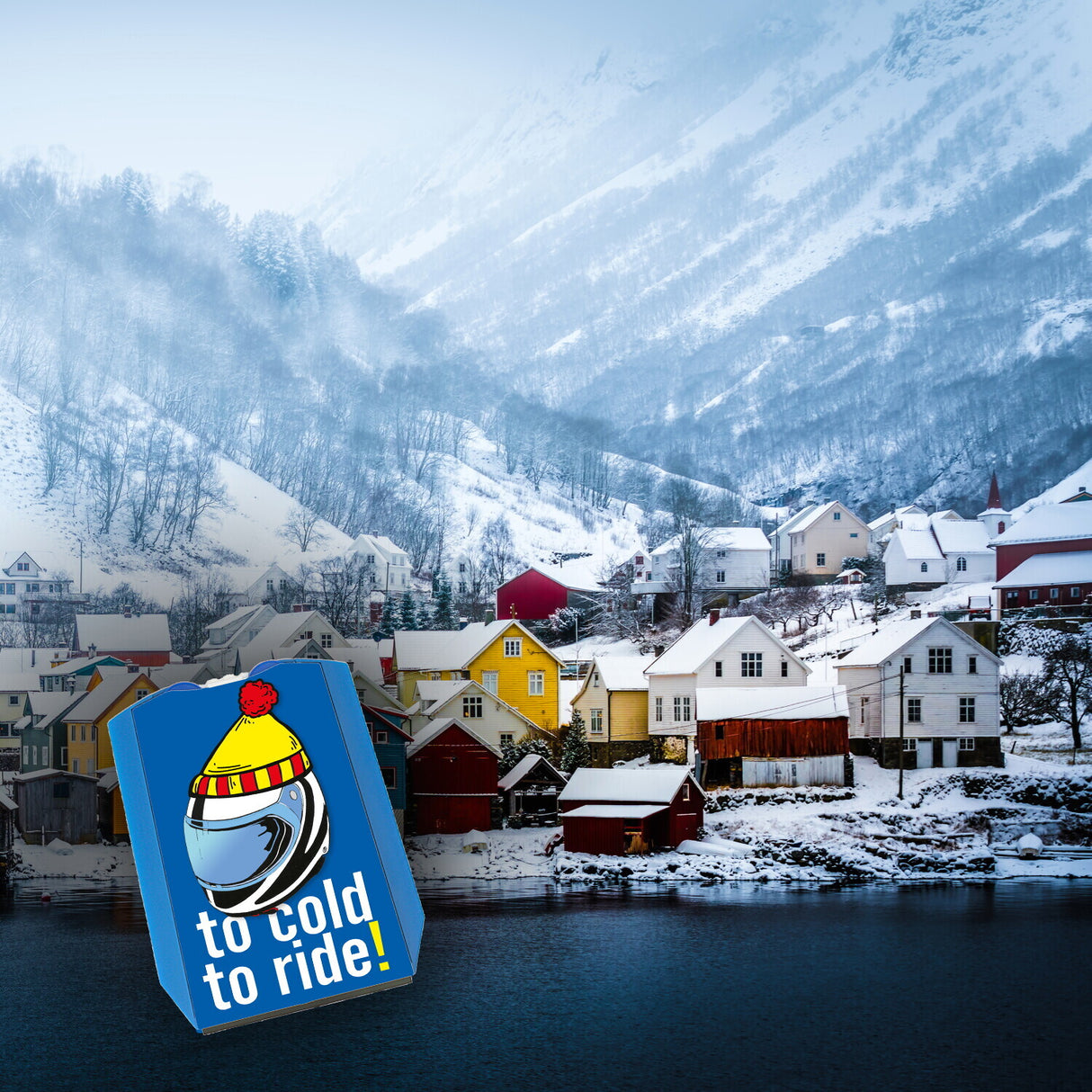 Parkscheibe zum Thema Motorradfahren mit Spruch to cold to ride!