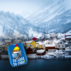 Parkscheibe zum Thema Motorradfahren mit Spruch to cold to ride!
