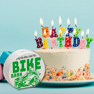 Bike Bank Spardose zum Thema Motorradkauf und Motorrad fahren