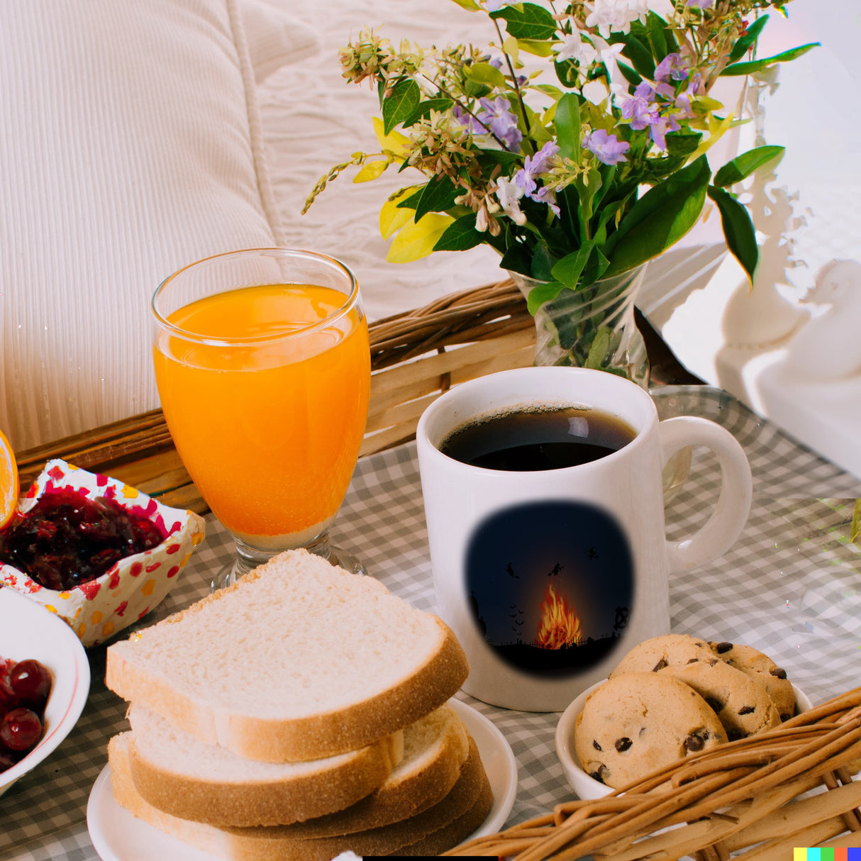 Kaffeetasse mit gruseligem Hexenfeuer Motiv und Spruch - Happy Halloween