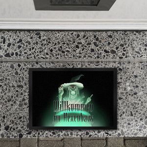 Fußmatte für Halloween mit böser Hexe und Hexenkessel - Willkommen im Hexenhaus