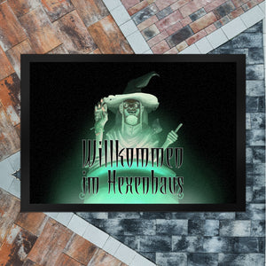 Fußmatte für Halloween mit böser Hexe und Hexenkessel - Willkommen im Hexenhaus