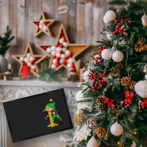 Fußmatte mit lustigem Weihnachtsmotiv - kotzender Weihnachtswichtel