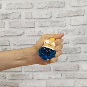 Horrorfratze Stressball mit Netzball in blau