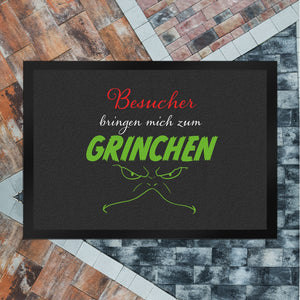 Besucher bringen mich zum grinchen Fußmatte mit Spruch