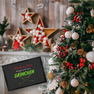Weihnachten bringt mich zum grinchen Fußmatte mit Spruch