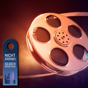 Nicht stören Serienmarathon oder komm rein Türhänger mit Fernseher Motiv