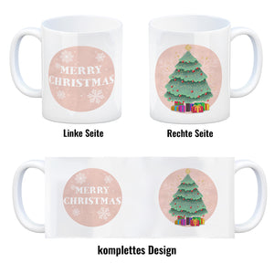 Merry Christmas Kaffeetasse mit schönem Weihnachtsbaum Motiv und Spruch