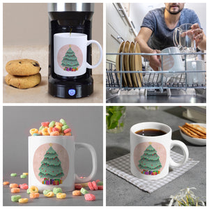 Merry Christmas Kaffeetasse mit schönem Weihnachtsbaum Motiv und Spruch