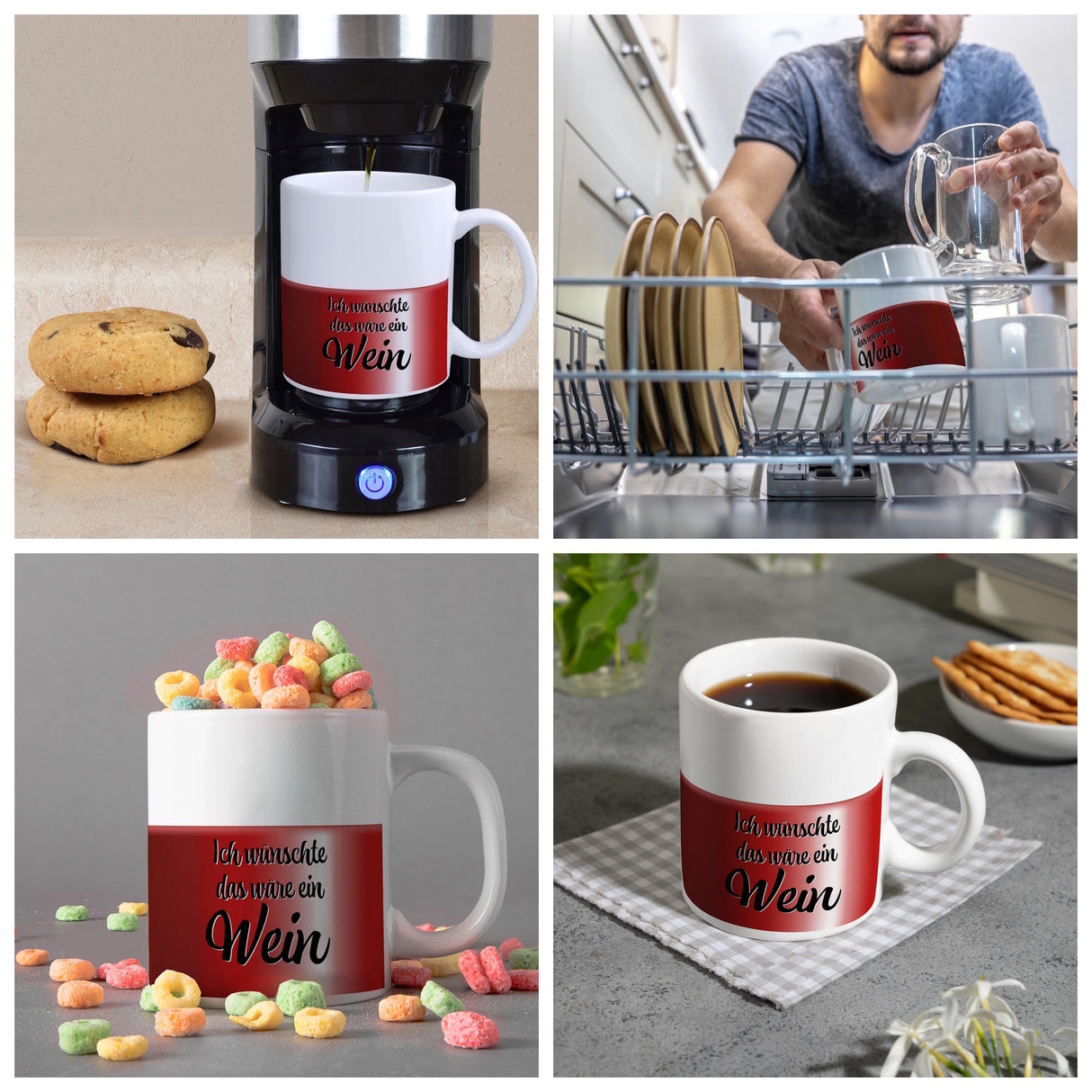 Ich wünschte das wäre ein Wein Kaffeebecher