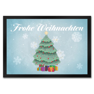 Frohe Weihnachten mit schönem Weihnachtsbaum Fußmatte