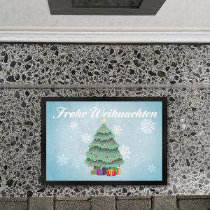 Frohe Weihnachten mit schönem Weihnachtsbaum Fußmatte