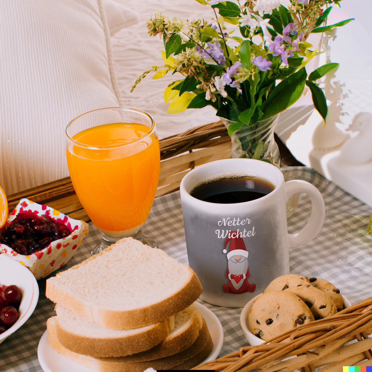 Netter Wichtel böser Wichtel Kaffeetasse für Weihnachten mit witzigen Wichteln